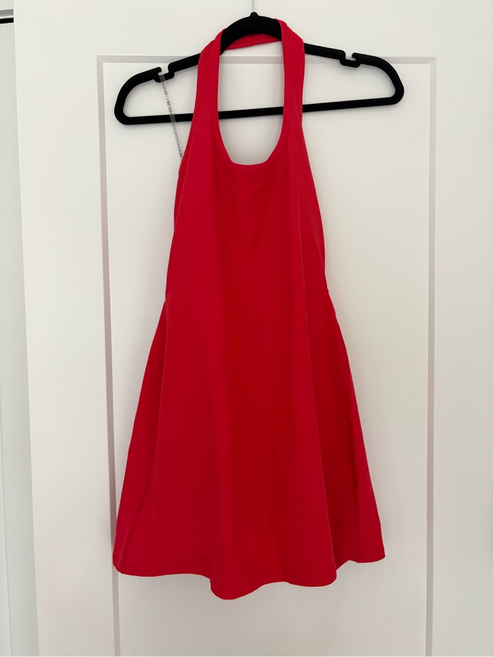 Beyond Yoga Red Halter Fit & Flare Athletic Dress
